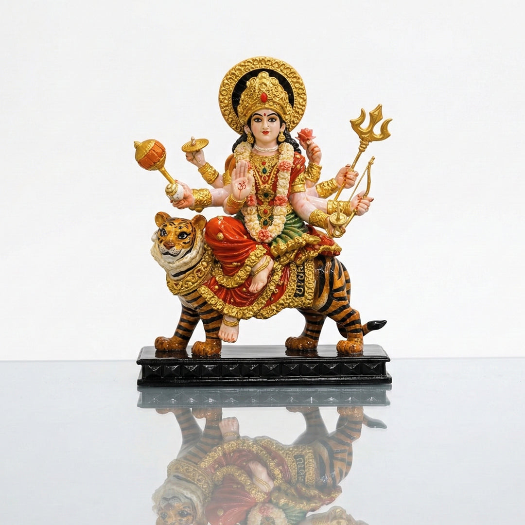 Goddess Durga Ji - God Idol (Hand Painted)