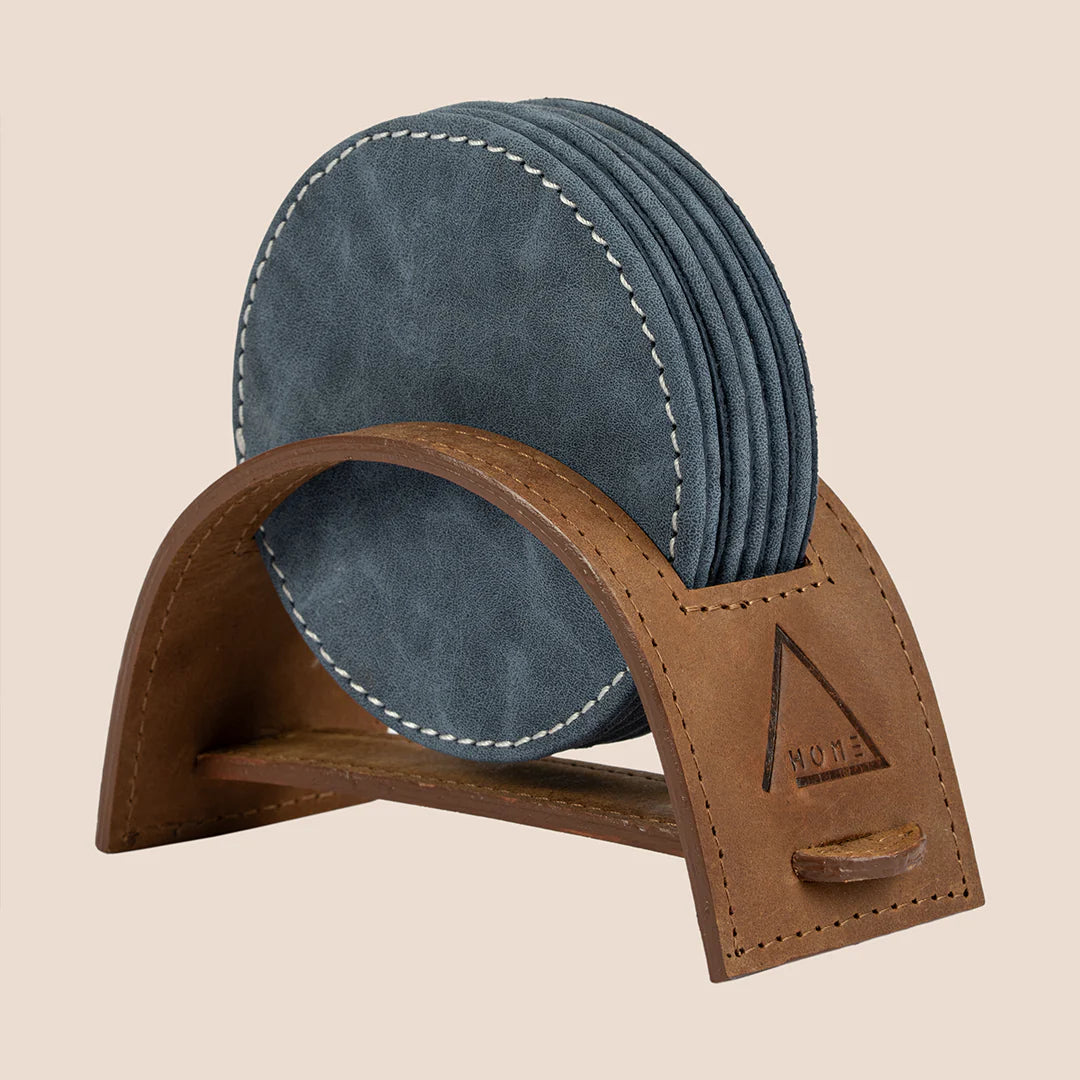 Legacy Leather Barware & Coaster Set