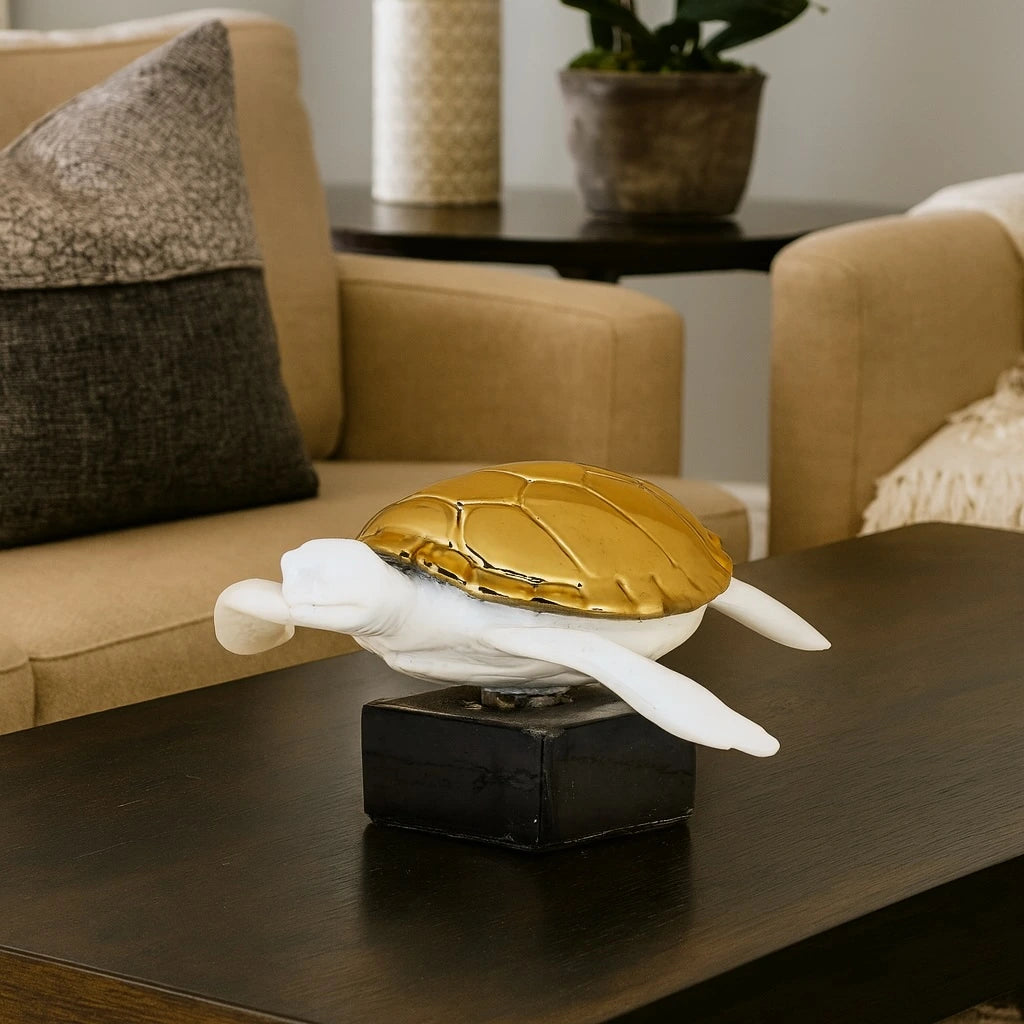 The Symbol of Steadfastness - Sculpture (White & Gold) - ACad Home