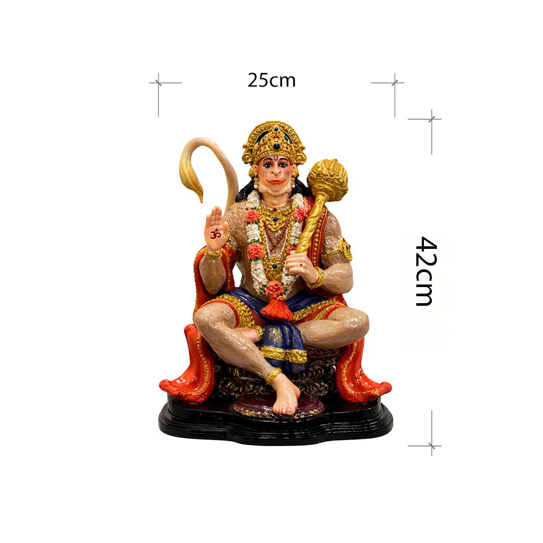 Lord Hanuman Ji - God Idol (Hand Painted)