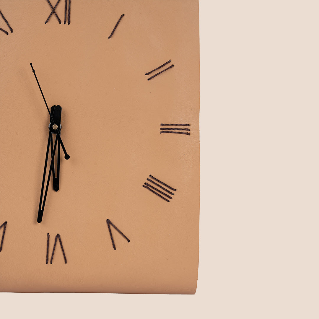 Tether Wall Clock- Real Leather