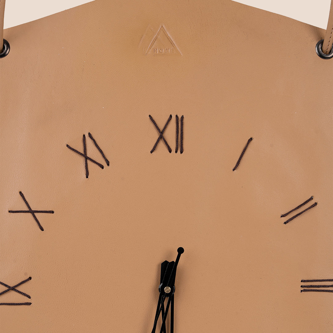Tether Wall Clock- Real Leather