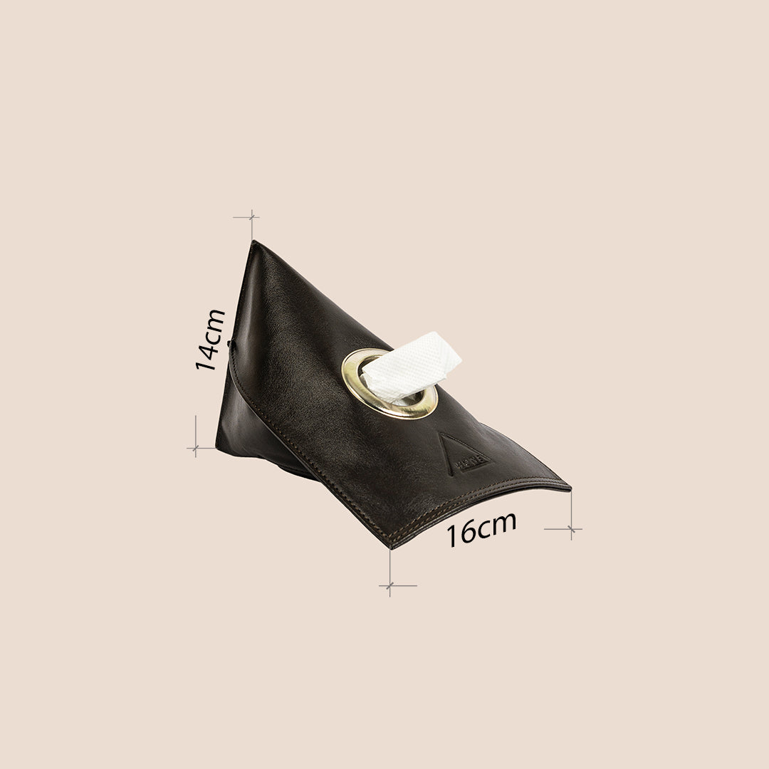 Saaz- Leather Tissue holder