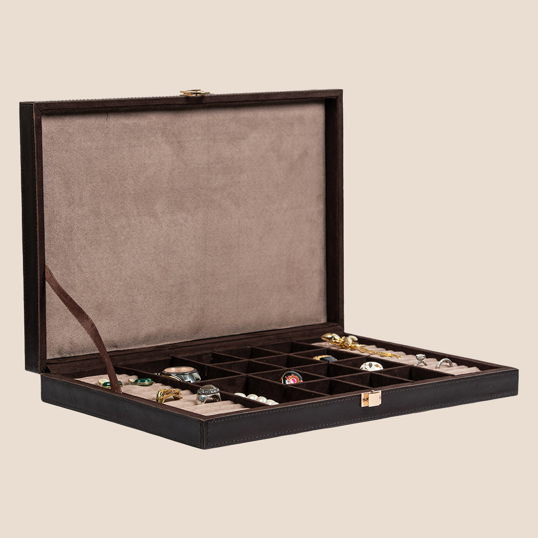 Regal Case Jewellery Organiser- Real Leather- Rakhi Gift Set