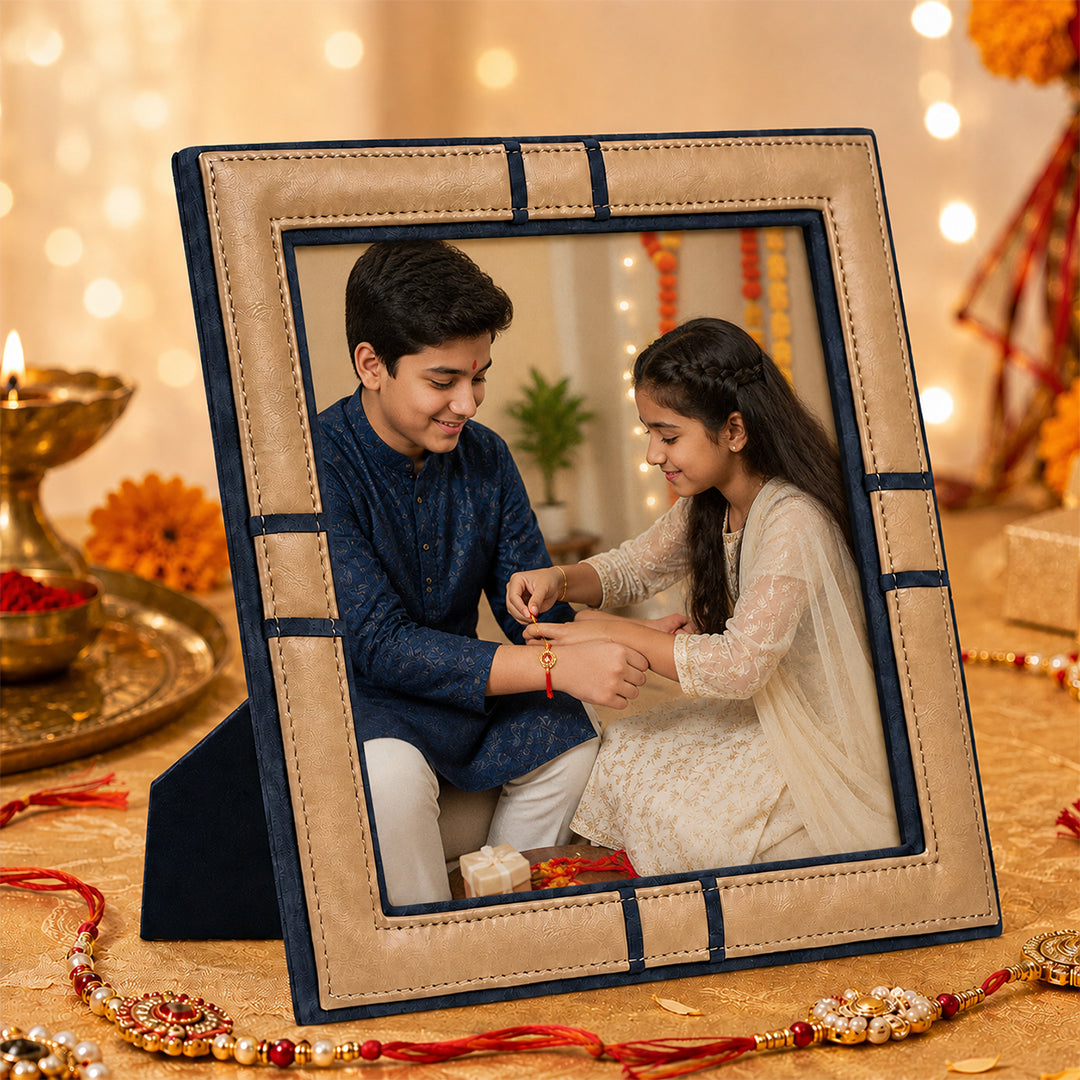 Saddle Stitch Duo - Photo Frame - Get your personalised photo printed - Rakhi Gift