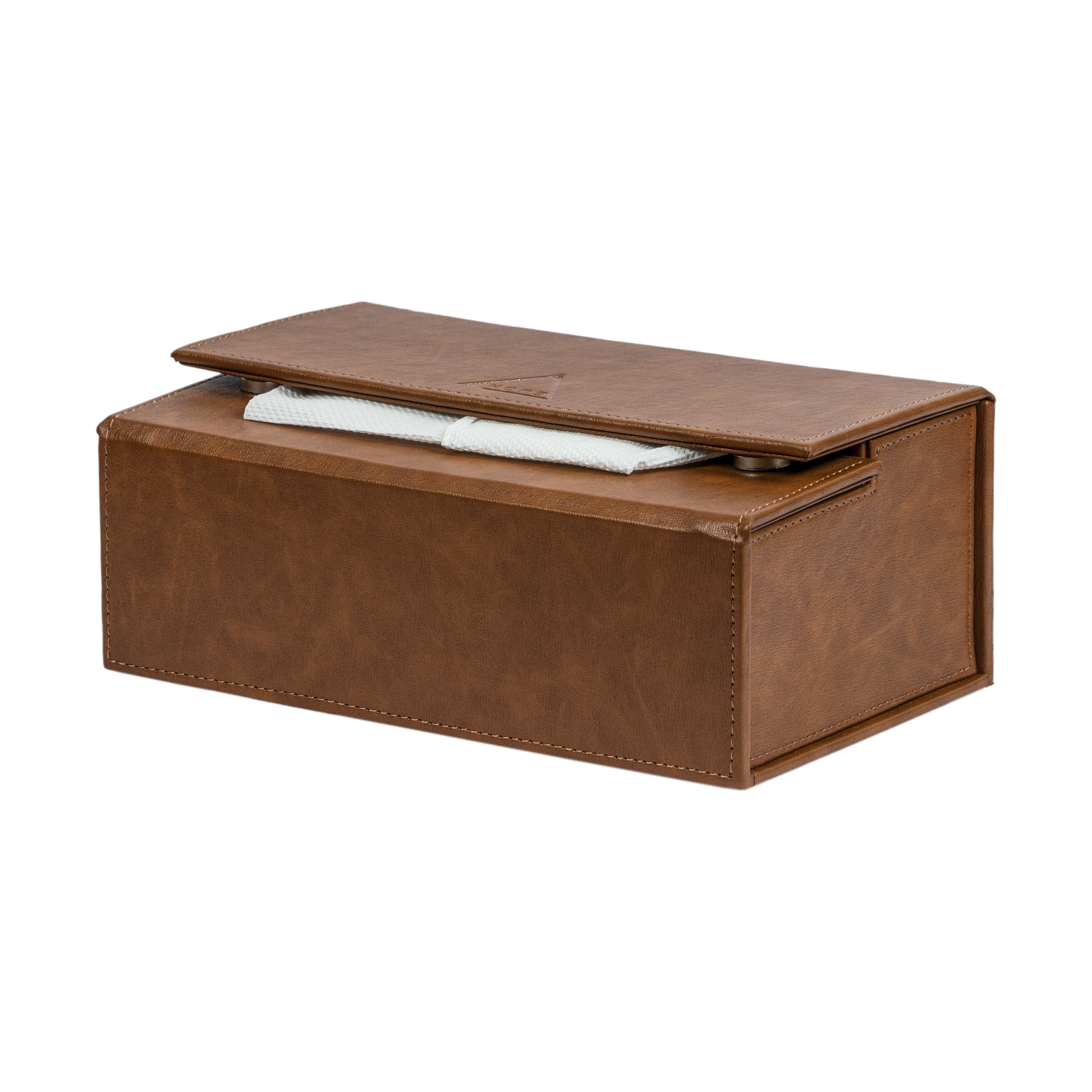 Brown Flap Lock Leather Holder