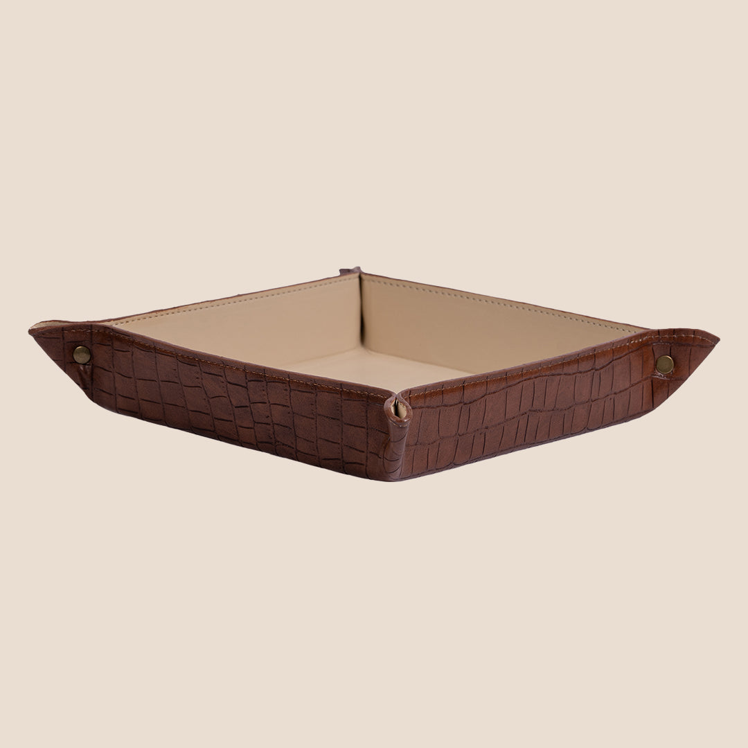 Classic Square Leather - Decor Tray
