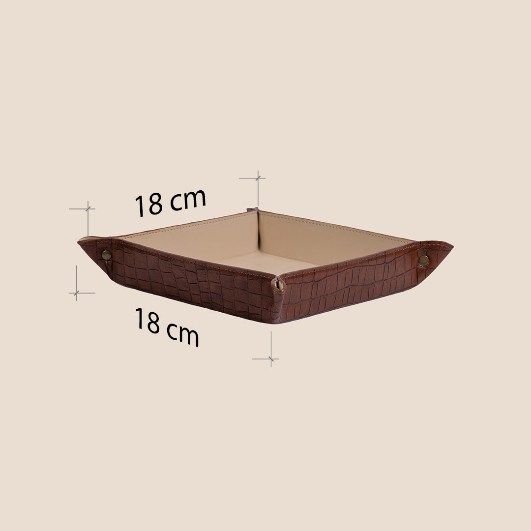 Classic Square Leather - Decor Tray