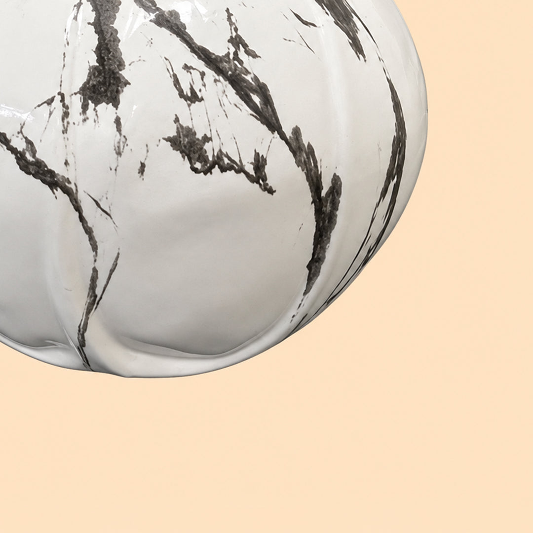 Marble Vein Orb- Vase
