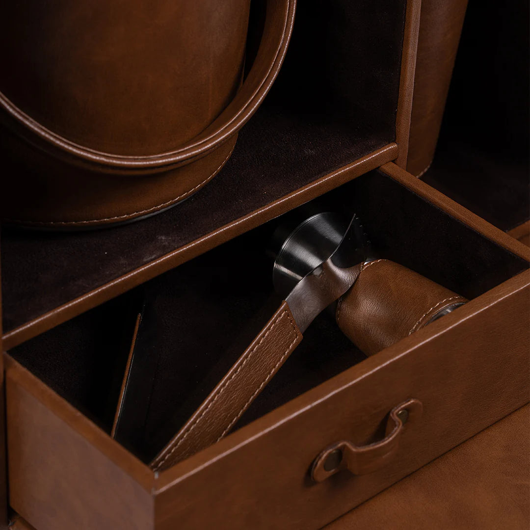 Legacy Leather Barware & Coaster Set