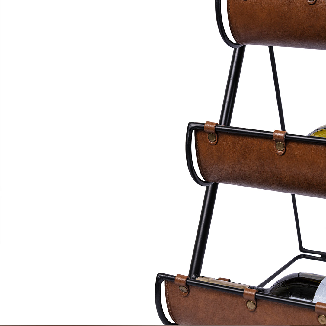 Leather Forge Wine Stand
