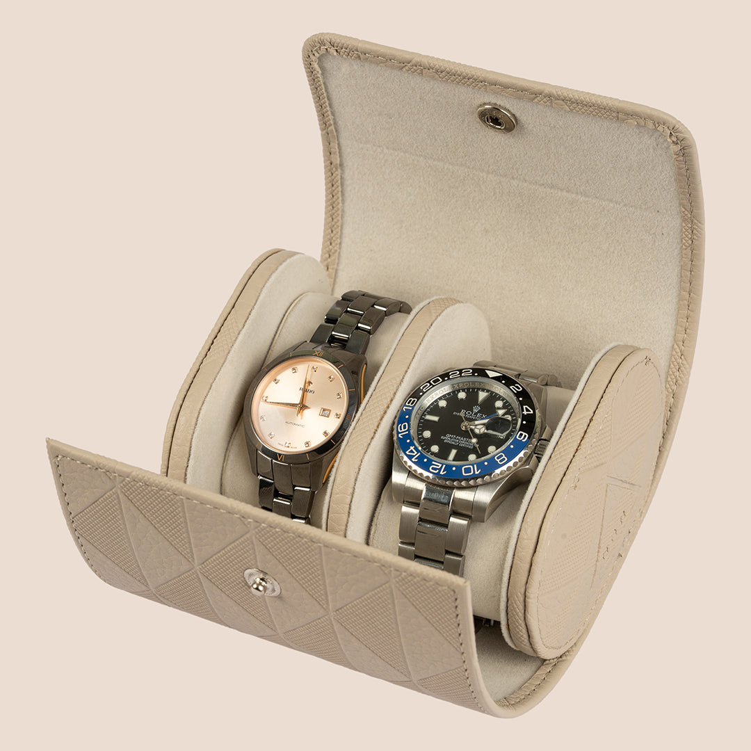 The Voyager Vault – Dual Watch Travel Case - Rakhi Gift Set