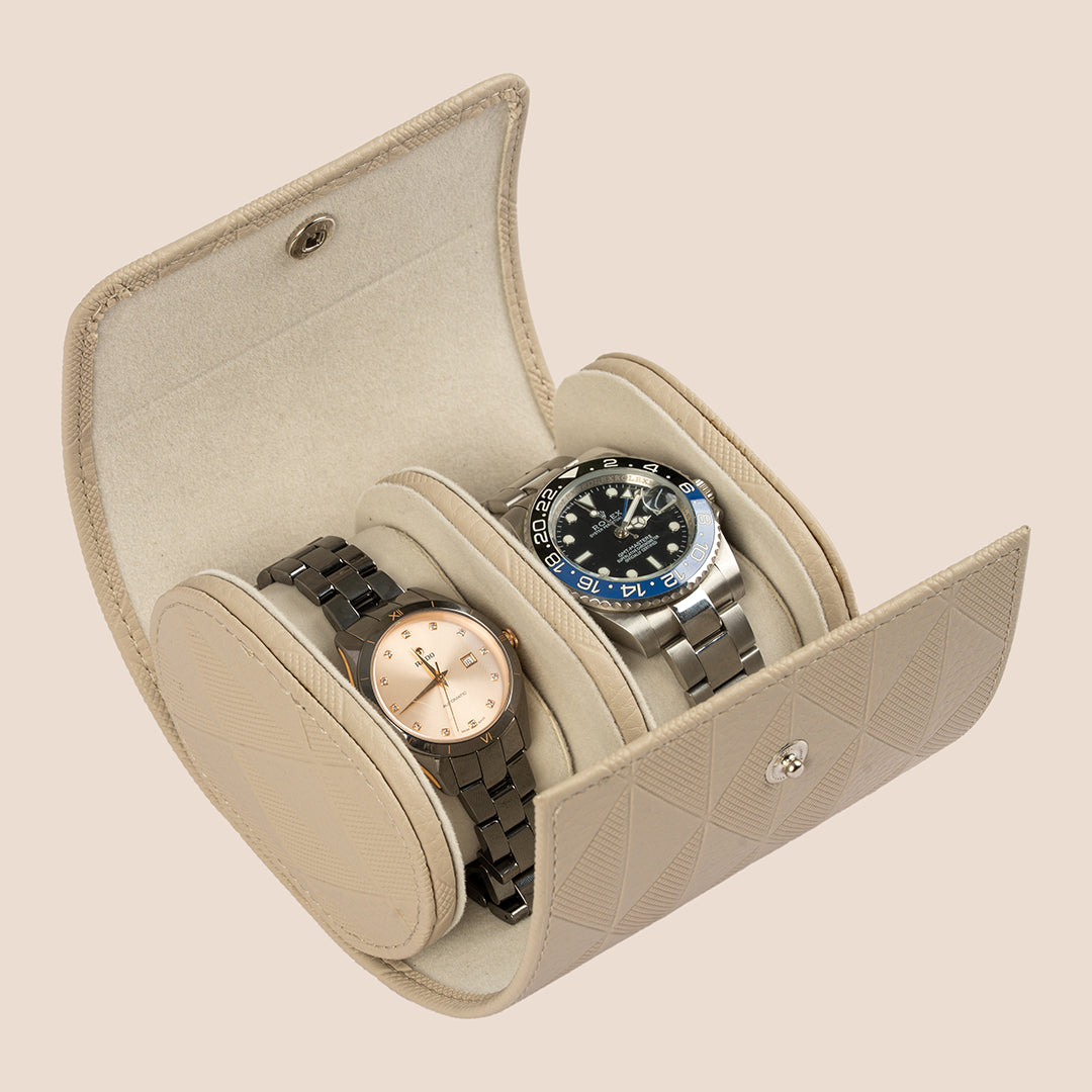 The Voyager Vault – Dual Watch Travel Case - Rakhi Gift Set