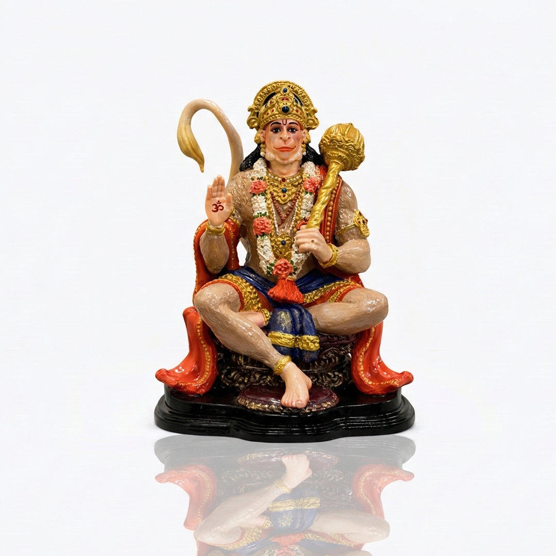 Lord Hanuman Ji - God Idol (Hand Painted)