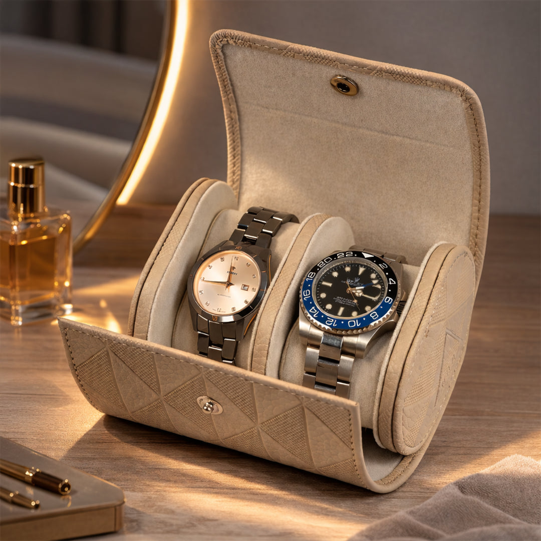 The Voyager Vault – Dual Watch Travel Case