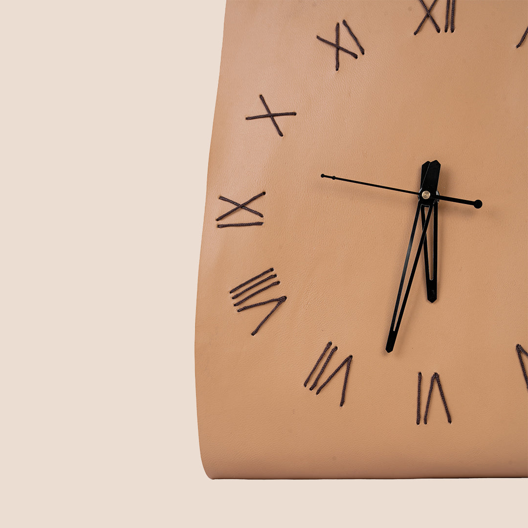 Tether Wall Clock- Real Leather