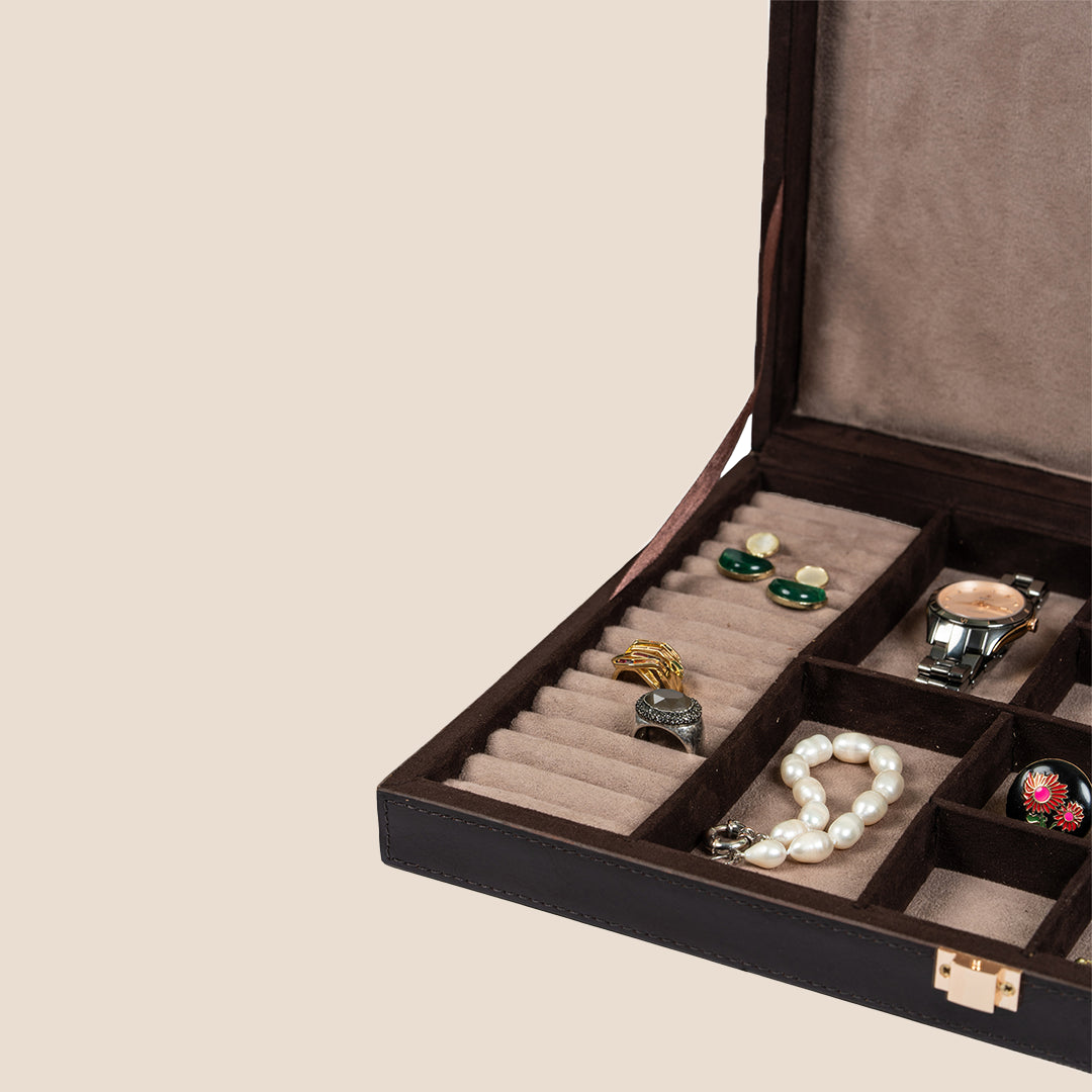 Regal Case Jewellery Organiser- Real Leather- Rakhi Gift Set