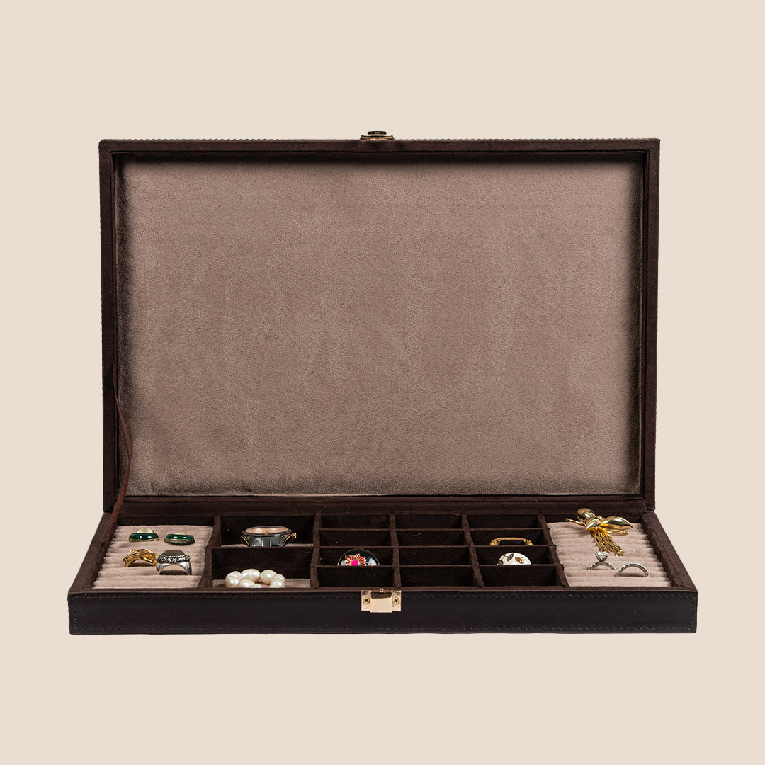 Regal Case Jewellery Organiser- Real Leather- Rakhi Gift Set