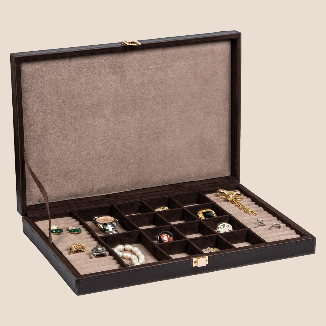 Regal Case Jewellery Organiser- Real Leather- Rakhi Gift Set