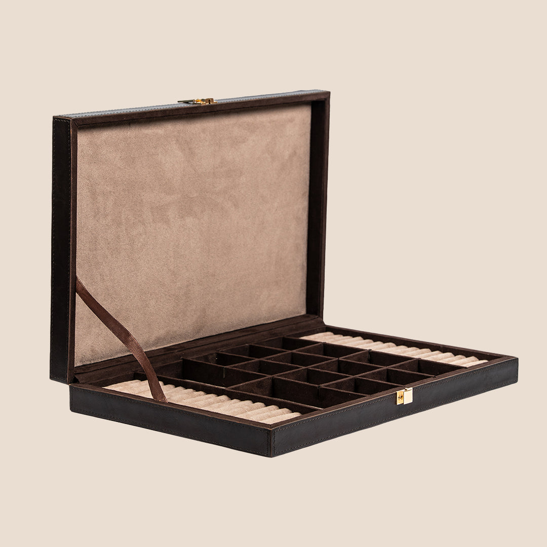 Regal Case Jewellery Organiser- Real Leather- Rakhi Gift Set