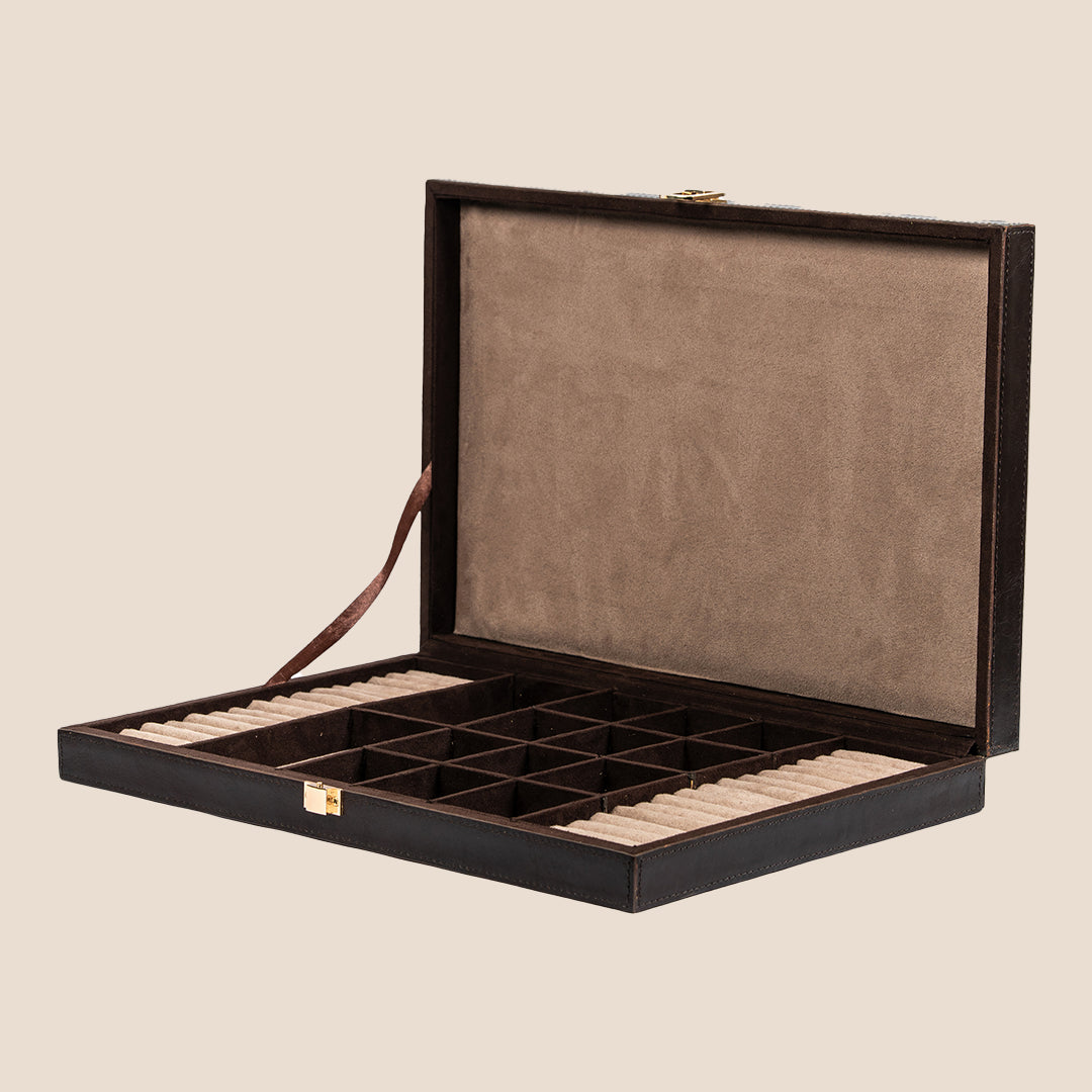Regal Case Jewellery Organiser- Real Leather- Rakhi Gift Set
