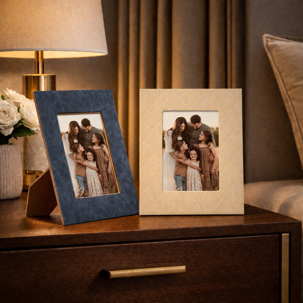 The Azure Canvas & Geometric Gallery - Photo Frame Set