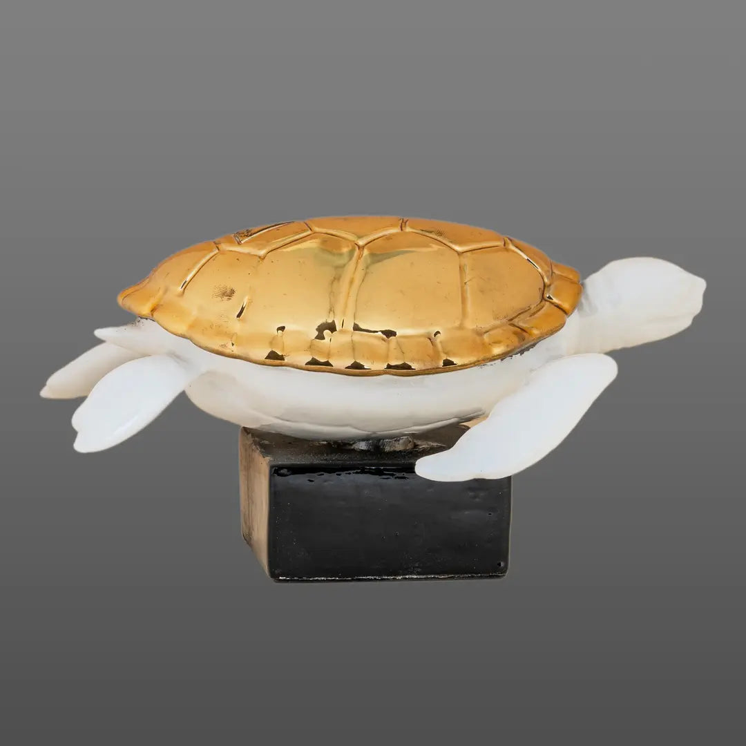 The Symbol of Steadfastness - Sculpture (White & Gold) - ACad Home